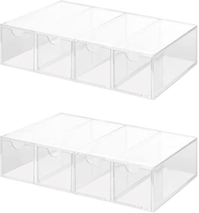 Zerodeko Acryl-schmuckkästchen Mit 4 Schubladen Brillenaufbewahrung Vitrine Brillenetui Für Sonnenbrillen