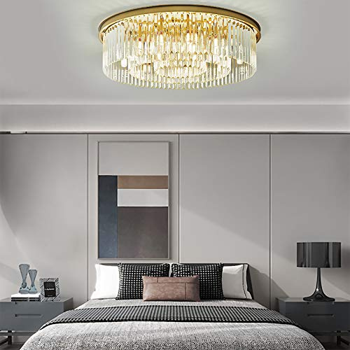 YISSALE Moderne Kristall Deckenleuchte LED Deckenlampe für Badezimmer Wohnzimmer Schlafzimmer Esszimmer mit Leuchtmittel (E14 Lampenfassungen