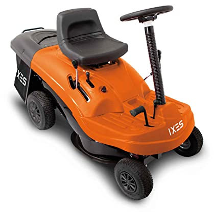 IXES Benzin Aufsitzrasenmäher Aufsitzmäher IX-BRT-610 | Rasentraktor mit 6,5 PS | 61cm Schnittbreite | 5-fache Schnitthöhenverstellung | E-Start | 150 L Auffangsack | 4 Vorwärts /- 1 Rückwärtsgang