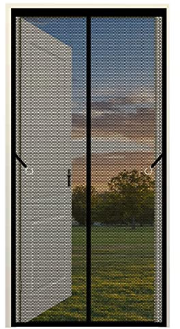 Insektenschutztür Fliegenschutz 80 x 200 cm Fliegengitter Für Fenster Kein Bohren Kinderleichte Montage Magnetvorhang Für Balkontür Terrassentür, Schwarz