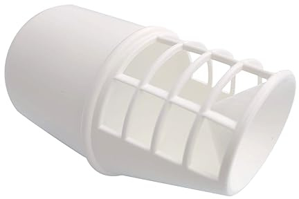 TYGERIX® Terminale Orizzontale da 60 mm per Scarico Fumi di Caldaie a Condensazione | Evacuatore Innovativo a Recupero Condensa | Anti Goccia e Anti Fumo | Griglia Anti Intrusione | Bianco