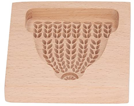 Stampo per Taglierina per Biscotti in Legno Intagliato Stampo per Goffratura per Timbri per Biscotti con Pan di (Forma del cappello di Natale)