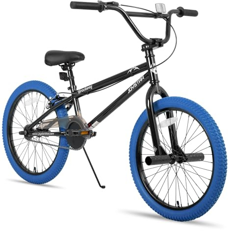 JOYSTAR 20 Inch Kids Bike Freestyle BMX Bikes for 6 7 8 9 10 Years Old Boys Girls and Beginner Riders, 20 Kids' Bicycles, Blue Tires