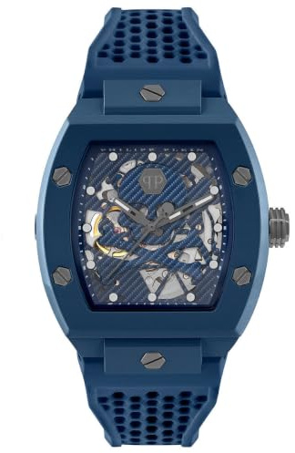 Philipp Plein The Skeleton Herren-Armbanduhr ECOCERAMIC Analog Automatik Silikon