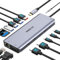 Docking Station USB-C [2*HDMI+VGA ] MOKiN14-IN-1 hub 3*USB-A&2*USB-C 100WPD Porta di ricarica&1000MbpsRJ45LAN &3.5mm Audio & Microfono Compatibile con Mac OS/Dell/HP/ASUS/Lenovo/Surface Laptop.