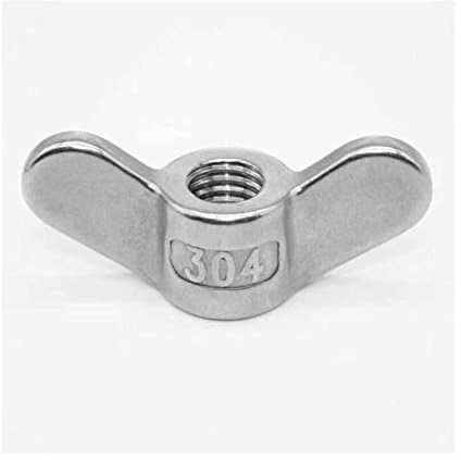 Handmuttern, Flügelmuttern, Schmetterlingsmutter, M10 m12, M14 m16, M18 m20 m24, 304 Edelstahl, speziell geformte Handschraubenmutter, große Ohr-Flügelmuttern, Flügelmuttern, 2 Stück (Farbe: großes Oh
