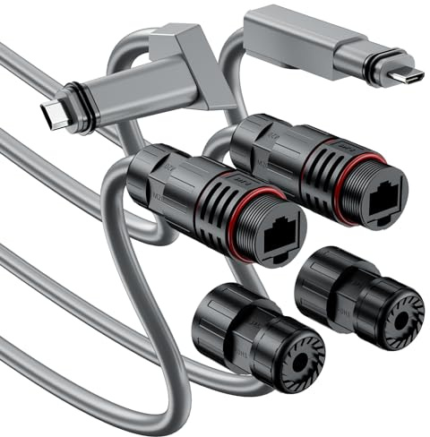 DuHeSin für Starlink Ethernet-Adapter V2 (2er-Pack), wasserdichtes für Star-Link-Kabel, SPX-RJ45-Adapter, Buchsenstecker für Gen 2 Dishy und Router-Reparaturset