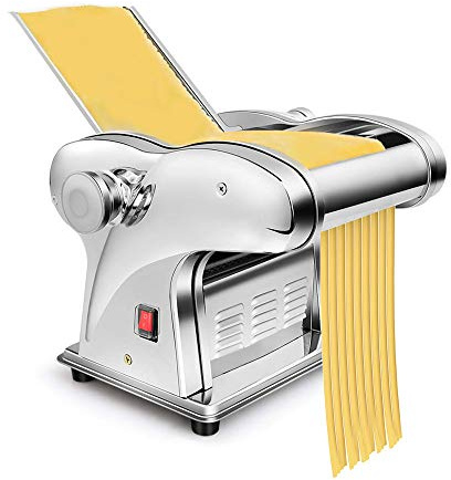 Electric Noodle Maker Machine - Make Dumpling Wonton Wrapper and Fresh Pasta with Automatic Dough Roller and Noodle Cutting Function, 135W