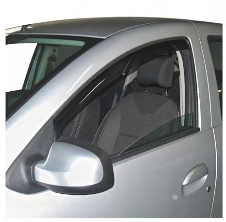 OMAC Windabweiser für Dacia Sandero Stepway Logan MCV 2013-2020 Dunkel 2tlg | Regenabweiser, Schützt vor Regen und Spritzwasser, waschstraßenfest