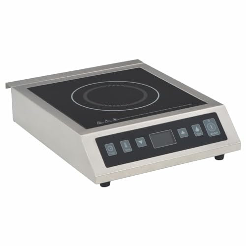 Xichuzi Piastra Elettrica a Induzione con Display Touch 3500 W con Timer Fornello Zona Piano Cottura Cucina Portatile Acciaio Inox Argento e Nero