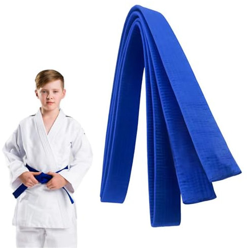 XPEX 260cm Judo gürtel Judo Karate Gürtel Belt Kampfkunst Karate Judo Baumwolle Taekwondo Belts Professioneller Karate Aikido Belt für Kinder Erwachsene Kampfsportgürtel (Blau)