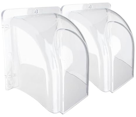 Holibanna 2pcs Control Machine Rain Cover Transparent Doorbell Switch Protector for Attendance Machines and Fingerprint Devices Easy Installation Fit