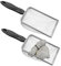 Runyu® Lot de 2 tamis de jardin en métal avec poignée antidérapante - Passoire à sable en acier inoxydable de 3,8 mm et 5 mm - Pour terre, sable, pierres, compost
