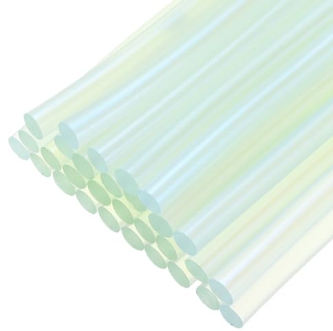 QUARKZMAN 30 Stück Heißklebestift 7mm x 100mm Heißkleber Klebestifte EVA Klebesticks Heissklebepistole für Klebepistole DIY Ersatzsticks Holz Kunststoff Handwerk Mattblau