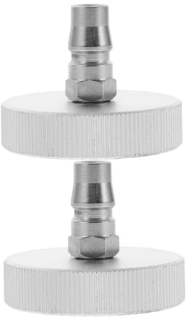 TOPBATHY Kit Cambio Liquido Freni Auto 2 Pezzi Connettore Alluminio Argento Multifunzionale Sostituzione Facile Strumenti Adattatore per Spurgo Freni