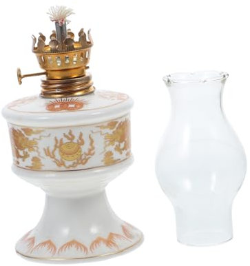 HEALLILY Lampe à huile de style ancien Lanterne Lampe à huile Chambre Lampe à huile rétro Lampe à huile pour intérieur Lampe à huile Vintage Portable Lampe à huile Lampes à pétrole Vintage Lampes à