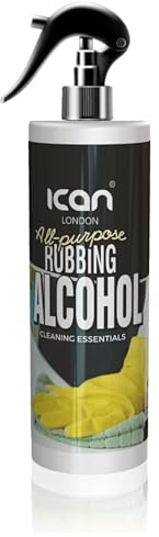 ican London Pure Rubbing Alcohol, 500ml Trigger Spray Bottle, All-Purpose Cleaning and First Aid Antiseptic