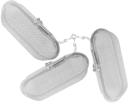 Cabilock 3 Piezas filtro de bola de té gran colador de té coladores de té bola de infusión de té infusor de té de hojas sueltas cesta de té para té suelto Acero inoxidable Plata