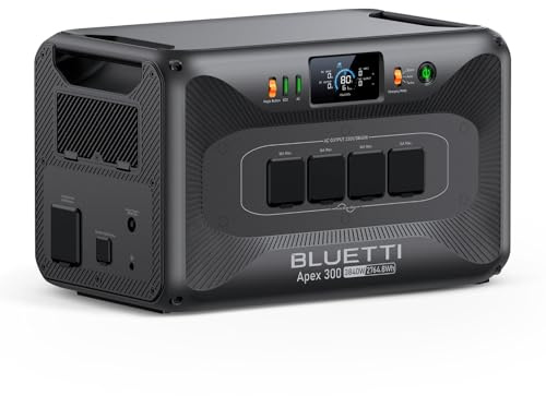 BLUETTI Power Station Apex 300, 2764.8Wh LFP Battery System with 4 3840W AC (7680W Peak), Black Start, Scalable Energy for Home, RV & Crisis Preparedness