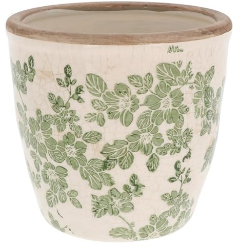 Shudehill Giftware Ceramic Clematis Garden Planter and Vases in Bouquet, Jug, Traditional and More! (Large Planter)