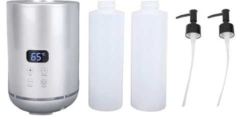 TARSHYRY Oil Warmer for Massage, Massage Oil Warmer with Two Oil Bottle Dispenser, Lotion Bottle Warmer Dispenser Heater for Home Salon Spa Massage (UK Plug)