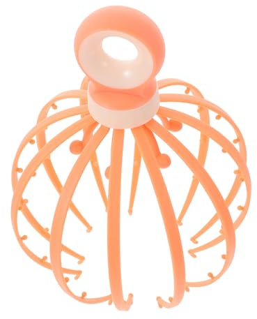 Homoyoyo Massaggiatore per Cute Capillare a Forma di Polpo in Plastica Pp Artigli e Perline in Acciaio, Massaggiatore Portatile Rilassante la Testa per Uso Domestico e Benessere