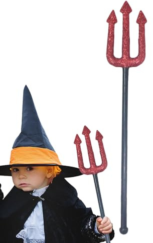 Generisch Grabgabel Halloween - Rote Dämonen Heugabel Deko - Kostümzubehör Für Halloween Und Bühnenauftritte