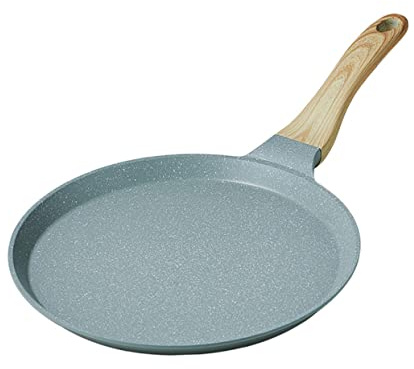 iplusmile Padella Piccola Antiaderente Alluminio con in Pentola per Pancake e Colazione Rivestimento in Pietra Medica Resistente del Calore Colore Avocado