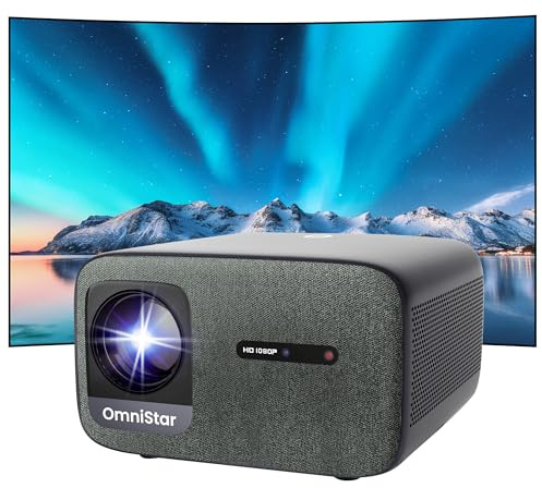 CASIRIS Omnistar Beamer 1500 ANSI | Auto Focus | 1080P Full HD 4K Apoyo | 16:9 5G WiFi Bluetooth Videoprojektor para TV Stick, Home Theater, Oficina, Club, Exterior