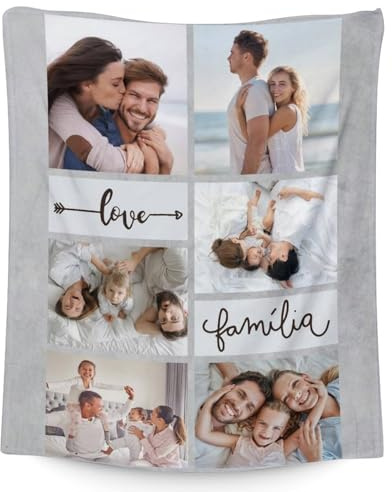 GiftoFLUX Individuelle Fotodecke – personalisierte Fleecedecke mit Ihrem Foto, Männer und Frauen, Flanellmaterial, kein Pilling