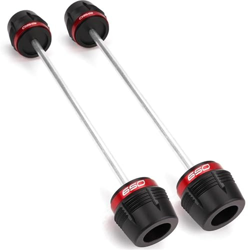 Sturzpads Für Vorder Und Hinterrad Gabel Achse Für Kawasaki Z650 Z650RS Für Ninja 650 2019–2025(Front Rear Red10)