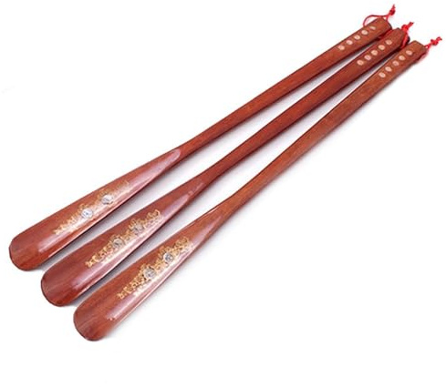 53 cm långt skohorn i trä – utökad skohjälp för alla skor, för seniorer – 3-pack hushållstillbehör