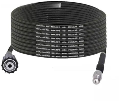 Strumento professionale di sblocco dello scarico 6+1 attacchi e tubo flessibile in PVC da 15 metri per ostacoli ostinati Global High Pressure Water Firer