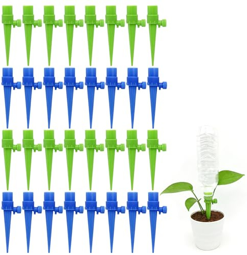 16/32 Pièces Arrosage Automatique Interieur, Arroseur Automatique Plantes Amélioré pour les Vacances, Arrosage Plante Vacances, Arrosage Goutte à Goutte Avec Reservoir, Goutte à Goutte Bouteille (32)