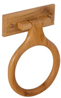 Design House Dalton 561191 Handtuchring, Wandmontage, stabiles Massivholz, einfache Installation, für Badezimmer, Honigeiche, 23,8 cm L x 16,2 cm B x 5,1 cm T