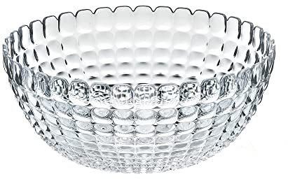 Guzzini - Tiffany, Contenitore in Plastica Riciclata, Ciotola L - Trasparente, Ø 25 x h11 cm | 3000 cc - 21382500