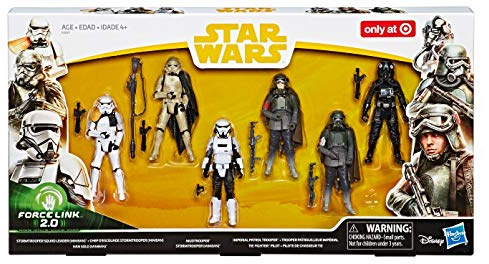 Solo A Star Wars Story Force Link 2.0 Tie Fighter Pilot, Stormtrooper Squad Leader, Han Solo, Mudtrooper, Stormtrooper