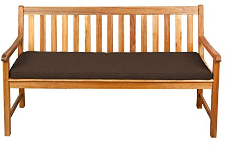 Gutekissen® Sitzkissen für Bank, Gartenschaukeln, Sitz, glatt. FK5 (120x40x5, Braun)
