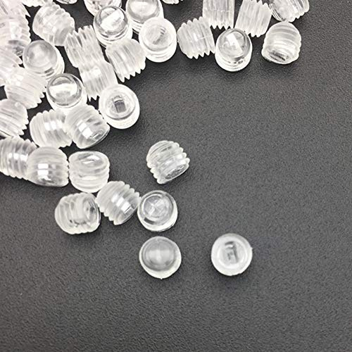 NO LOGO 50Pcs M3 M4 M5 M6 Kunststoff Madenschraube Bolzen transparent klar Stellschraube Madenschraube Schlitzschraube (Größe : M4 X 4)