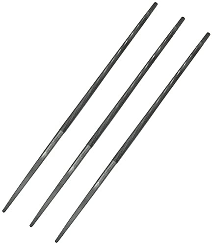 AERZETIX - C49983 - Satz von 3 - Rundfeile zum schärfen einer kettensäge kette 0.325 - ∅4.8mm - länge 250mm - schärfwerkzeug/schärfgerät