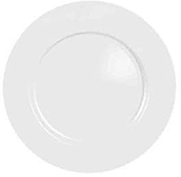 3 x sottopiatto pvc riutilizzabile 33 cm Vassoio Natalizio Tondo varie misure e modelli ideale come regalo o come arredo casa natalizio (bianco liscio)