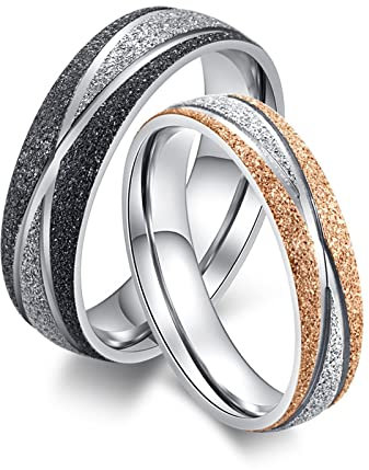 Banemi Ring Juwel Herren, Ring Herren Edelstahl Vintage Matt Eheringe Abschlussgeschenk Größe 60 (19.1)