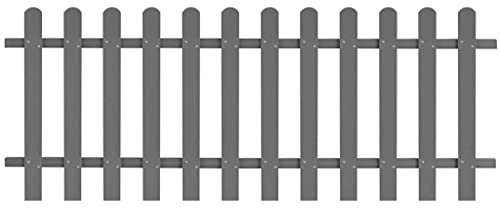 Tidyard Lattenzaun Gartenzaun Friesenzaun Zierzaun Zaun Zaunlatte Vorgartenzaun Beetumrandung Beeteinfassung Balkonbrett WPC 200 x 80 cm (L x H)