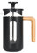 La Cafetière Caffettiera Pisa in acciaio inox, tre tazze, nero, confezione regalo
