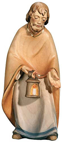 JS Garten Deko Krippenfigur Leonardo Kollektion Heiliger Josef H 10 cm Heiligenfigur Holzfigur Statue aus Ahornholz von Dolfi