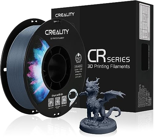 Creality Offizielles 3D-Drucker-ABS-Filament, 1,75 mm, kein Verheddern, starke Bindung und Überhangleistung, Maßgenauigkeit +/- 0,03 mm, 1 kg/Spule, grau