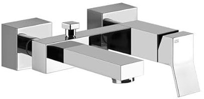 Gessi Rettangolo K, Wannen-Armatur Aufputz-Montage, automatische Umstellung Wanne/Brause, 53013, Farbe: Chrom
