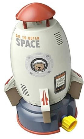 Sharplace Summer Rocket Sprinkler Toy Sprayer Toys, Outdoor Water Toys Water Pressure Lift Toy, for Yard, Holiday, Party Favors Age 3 4 5 6 7 8 Year Old, white