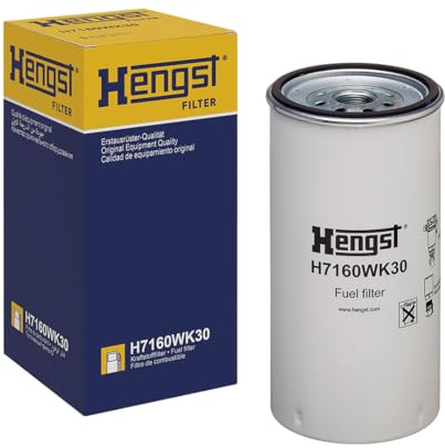 HENGST - Kraftstofffilter H7160WK30 - Hochwertiger Kraftstoff-Anschraubfilter für KFZ - Entfernt Staub und Schmutz aus Otto- oder Dieselmotoren - Schützt das Einspritzsystem | H7160WK30, Kraftstofffilter