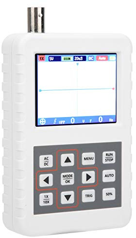 Cyllde Oscilloscope Numérique Portable, Mini Oscilloscope avec écran LCD 2,4 Pouces, Kit D'oscilloscope Numérique, Fonction Mémoire 5 M 20 MSps 5 V